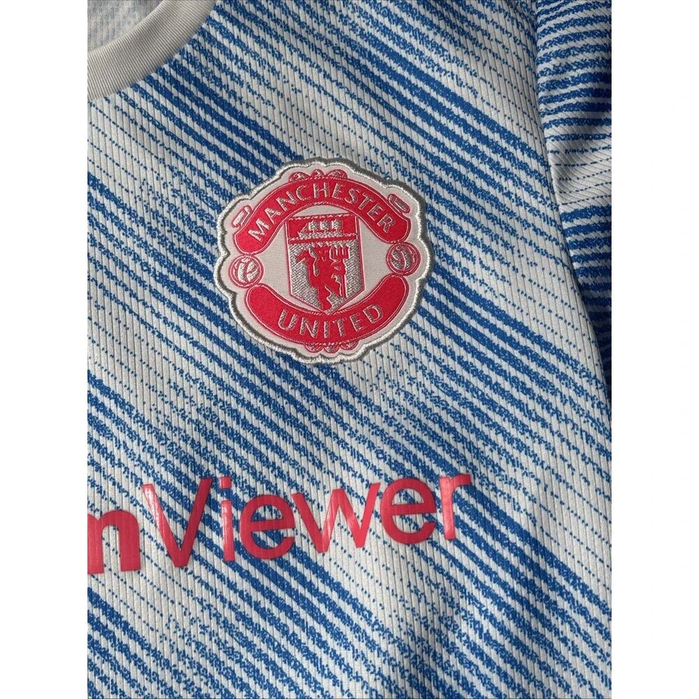 Manchester United Team Viewer Adidas Soccer Jersey 2021–22 Third Kit, Size M